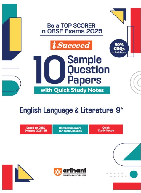 Arihant I succeed 10 Sample Question Papers for English Language & Literature Class 9th 